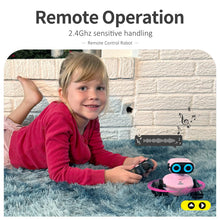 Load image into Gallery viewer, Robot Toys, Remote Control Robot Toy, RC Robots for Kids with LED Eyes, Flexible Head &amp; Arms (Pink)
