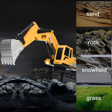 Load image into Gallery viewer, Kids Play Excavators 6-Year-Old-Boy-Gifts - 1:22 RC Hydraulic Excavator Digger Construction Vehicle for Kids Christmas Birthday Gift
