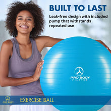 Load image into Gallery viewer, ProBody Pilates Exercise Ball - Multiple Sizes Gym Grade Balance Ball for Fitness-(Teal, 55cm)
