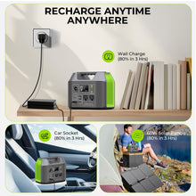 Load image into Gallery viewer, Portable Solar Generator 300W Power Station with 60W Foldable Solar Panel
