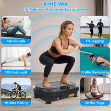 Load image into Gallery viewer, XIHEIMA Vibration Plate Exercise Machine for Lymphatic Drainage, Whole Body Fitness Workout Equipment Stand Shake Board Sport Gym for Weight Loss Fat Burner for Women Men (Black)
