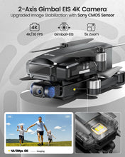 Load image into Gallery viewer, 2-Axis Gimbal Drones with Camera for Adults 4K EIS, Integrated Remote ID, 10000 FT Range Transmission, GPS Drone
