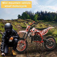 Load image into Gallery viewer, 49cc Kids Dirt Bike - 2-Stroke Mini Motorcycle with Disc Brakes, Shock Absorption, Soft Seat Cushion and Off-Road Tires
