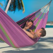 Load image into Gallery viewer, LA SIESTA Flora Classic Cotton Hammock &amp; CasaMount, Indoor/Outdoor Hammock, Blossom, 2 Person, 440 lbs Max Weight, 5'W x 13'L

