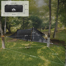 Load image into Gallery viewer, Night Cat Triangle Hammocks 2-Persons: Lay Flat 3 Point Hammock Tent with Bug Net Rainfly 13ft 440 LBS
