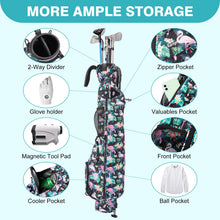 Load image into Gallery viewer, GREEN ACTION Sunday Golf Bag with Strap &amp; Stand, Lightweight Golf Stand Bags with Two-Way Divider/Cooler Pocket, Golf Club Bags Holds 5-6 Clubs for Driving Range, Par 3 and Standard Courses-Colorful
