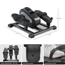Load image into Gallery viewer, Sunny Health &amp; Fitness Smart Motorized Mini Elliptical Trainer - Gray

