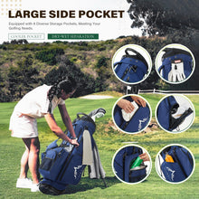 Load image into Gallery viewer, uniHimal Lightweight 7-Way Golf Stand Bag for Men &amp; Women (Blue)
