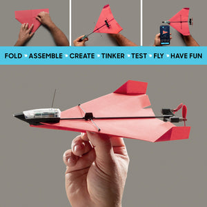 4.0 The Next-Generation Smartphone Controlled Paper Airplane Kit, RC Controlled. Easy to Fly with Autopilot & Gyro Stabilizer