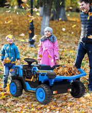 Load image into Gallery viewer, 24V 2 Seater Ride on Dump Truck, Kids Electric Car with 4X55W Powerful Motor, Ride-On Construction Vehicle, Blue
