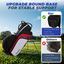 Load image into Gallery viewer, 14 Way Golf Stand Bag with Rubber T-Lock and Phone Charger Pocket

