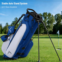 Load image into Gallery viewer, uniHimal 8-Way Lightweight Walking Golf Stand Bag for Men Women Blue White
