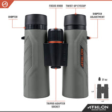 Load image into Gallery viewer, Athlon Optics 8x42 Neos G2 HD Binoculars with Eye Relief for Adults and Kids, High-Powered Binoculars for Hunting, Birdwatching, and More
