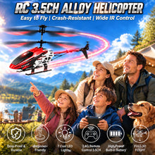 Load image into Gallery viewer, WANJUBOBO Remote Control Helicopter, RC Helicopter for Kids &amp; Adults, Red
