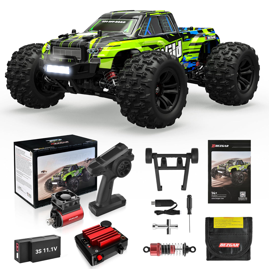 1:16 4WD Brushless RC Car-3S Battery High Speed Max 68KM/H | Fast RC Cars for Adults | Off-Road 3S