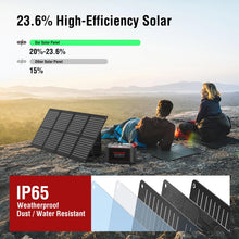 Load image into Gallery viewer, MARBERO 237Wh Solar Generator with Solar Panel Included Portable Power Station 300W Pure Sine Wave with Foldable Solar Panel 60W Set for Camping Outdoor Hiking Fishing Emergency
