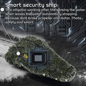2.4GHz Remote Control Crocodile Head Boat for Pools and Lakes High Simulation Alligator Head RC Boats Prank Toys