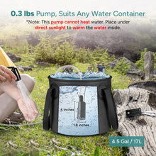 Load image into Gallery viewer, DR.PREPARE Camping Shower, 4 Gallons 17L Portable Camp Shower Bag for Camping Beach Travelling Hiking Trip, Solar Shower Outdoor with On-Off Switchable Shower Head
