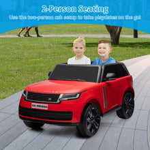 Load image into Gallery viewer, 24V Ride On Car, 2-Seater Licensed Land Rover with Parent Remote Control, 3 Speeds, Wireless Music, MP3 Player, Electric Car for Kids, Red
