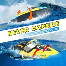 Load image into Gallery viewer, Brushless RC Boat, 30+ mph Fast Remote Control Boats with Never Capsize &amp; Low Battery Alarm Function, 2.4GHz Racing Boat with LED Lights
