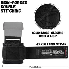 Load image into Gallery viewer, Weight Lifting Hooks Heavy Duty (Gray, Men-Wrist Size Large)
