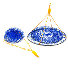Load image into Gallery viewer, Crab Ring Trap – Collapsible Crab Net with 100ft Rope, Bait Bag, Clip &amp; Ruler – 6 Pieces Portable Crab Trap for Easy Storage – Durable Grid Design for Dock &amp; Pier Crabbing
