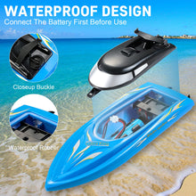 Load image into Gallery viewer, RC Boat Remote Control Boats for Pools and Lakes, Wemfg RH701 15km/h High Speed Mini Boat Toys for Kids Adults Boys Girls Blue
