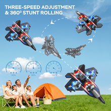 Load image into Gallery viewer, TUEESN RC Plane - 2.4GHz Remote Control Airplane with LED Lights, 360° Stunts &amp; 6-Axis Gyro | Crash-Proof Foam Design | 40 Min Flight | Best Gift for Kids (Beginner Friendly)
