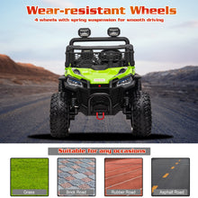 Load image into Gallery viewer, 24V 2 Seater 4WD Kids Ride On UTV for Big Kids, Side by Side 4x4 Ride on Off-Road Truck with Parent Remote Control, Green
