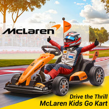 Load image into Gallery viewer, 24V Kids Electric Go Kart, Licensed McLaren F1 Drift Kart Car with Dual 200W Motors, Adjustable Seat for Ages 6-12 (Orange)
