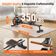 Load image into Gallery viewer, Dripex Rowing Machine - Orange/Silver
