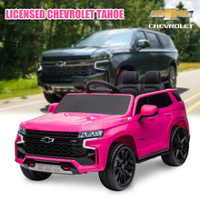 Load image into Gallery viewer, Ride On Car for Kids, Licensed Chevrolet Tahoe SUV 12V7AH Battery Powered Ride On Toy Car, Kids Boys Girls Electric Car (Pink)
