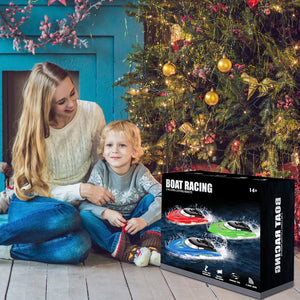 4PACK RC Boat, Remote Control Boats for Kids and Adults,10km/H 2.4G High Speed Remote Control Boat, Fast RC Boats