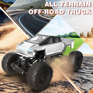 1/14 Scale 4WD RC Monster Truck, 2.4GHz Remote Control Car with LED Lights, All-Terrain Off-Road Toy
