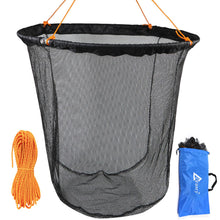 Load image into Gallery viewer, Drasry High Load-Bearing Aluminum Ring Bridge and Pier Fishing Net Landing Net Foldable Drop Net for Saltwater Freshwater Pier Fishing Baskets Net Collapsible 49.2 FT Rope（23.6 * 23.6 * 27.5 in）
