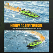 Load image into Gallery viewer, Brushless RC Boats for Adults, 30+MPH Fast Remote Control Boat with 2 Rechargeable Batteries for Lakes, 30+ Mins
