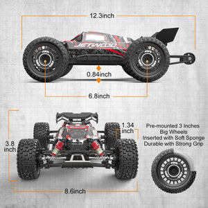 1/16 Fast Brushless RC Cars for Adults, Max 42 mph High Speed Remote Control Car for Boys, Electric RTR Race RC Truck