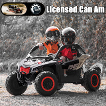 Load image into Gallery viewer, 24V Ride on Car with Remote Control, 2 Seater Ride On Toys Off-Road Buggy Truck Licensed Can Am Maverick UTV Electric Vehicles, Black
