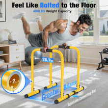 Load image into Gallery viewer, SPORTSROYALS DP3 Dip Station Adjustable Dip Bar - Yellow
