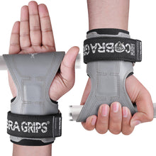 Load image into Gallery viewer, Cobra Grips Weight Lifting Gloves with Adjustable Neoprene Padded Wrist Wraps -  (PRO Gray Rubber)
