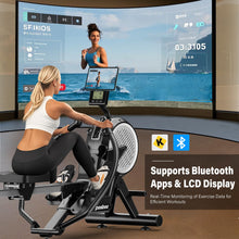 Load image into Gallery viewer, pooboo Rowing Machines for Home (Black Silver)
