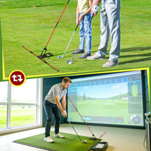 Load image into Gallery viewer, Golf Alignment Sticks Holder, Angle Adjustable Golf Training Aid, Weighted Golf Swing Trainer with Metal Sticks Practice Teaching Aid for Aiming, Putting, Swing
