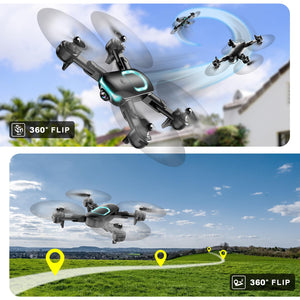 Drone with Camera, Foldable Drone for Beginners with 1080P Camera, Upgrade Altitude Hold, Circle/Rotating/Waypoint Fly, 3D Flip