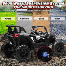 Load image into Gallery viewer, Ride On Car for Kids, MOEYURO 24V Battery Powered Off-Road UTV w/Remote Control, 4x150W Motors,4 Shock Absorbers
