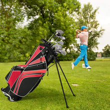 Load image into Gallery viewer, Mayjooy Golf Stand Bag, Portable Carry Golf Bag w/Ergonomic Dual Straps &amp; 6 Way Top Divider, Lightweight Carry Organizer Pocket w/Umbrella Ring, Ideal for Men &amp; Women (Red)
