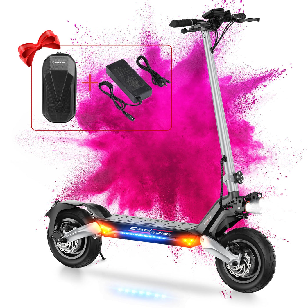 Electric Scooter for Adults with Storage Bag & 2 Chargers, 1600/800W Motor, 10'' Solid Tires, Up to 31 Miles Long Range & 28 Mph, 440LBS Max Load