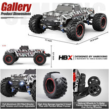 Load image into Gallery viewer, 1/12 Scale Brushless RC Cars 903A, 4X4 Off-Road RC Monster Truck with Fast Remote Control of 55KM/H Top Speed
