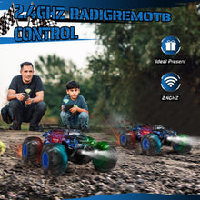 Load image into Gallery viewer, Remote Control Car, 1:18, All-Terrain Remote Control Truck with Headlight and Bodylight, 2WD, 20KM/H, PVC Shell, 2.4GHz, Rechargeable
