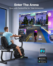 Load image into Gallery viewer, MERACH Recumbent Exercise Bike for Home with 15.6" Display Screen, Bike for Riders up to 6.3"
