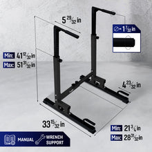 Load image into Gallery viewer, Yes4All Dip Stand 500 LBS Capacity - Black
